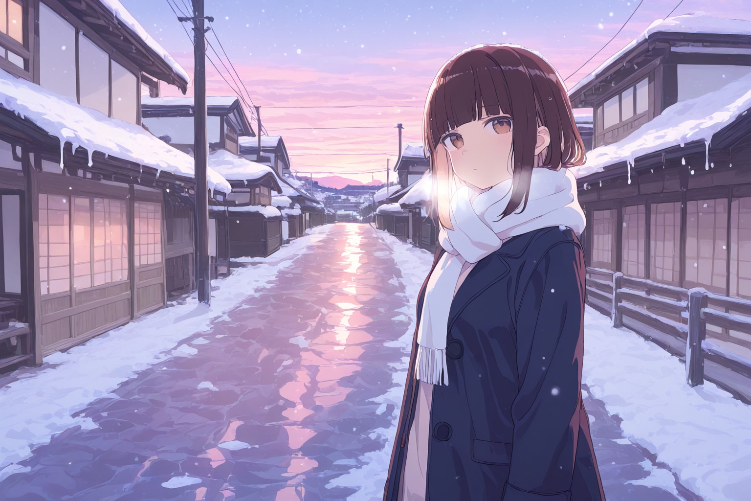 冬の夜明け | の人気AIイラスト・グラビア