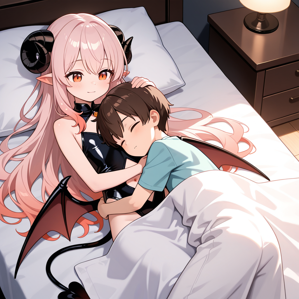 一緒に寝る２人