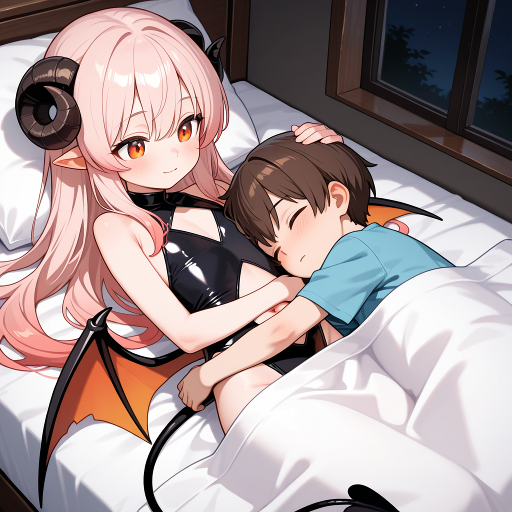 一緒に寝る２人