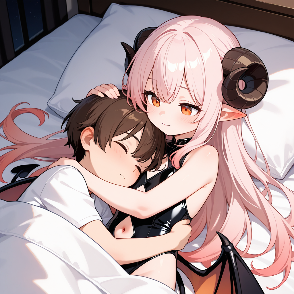 一緒に寝る２人