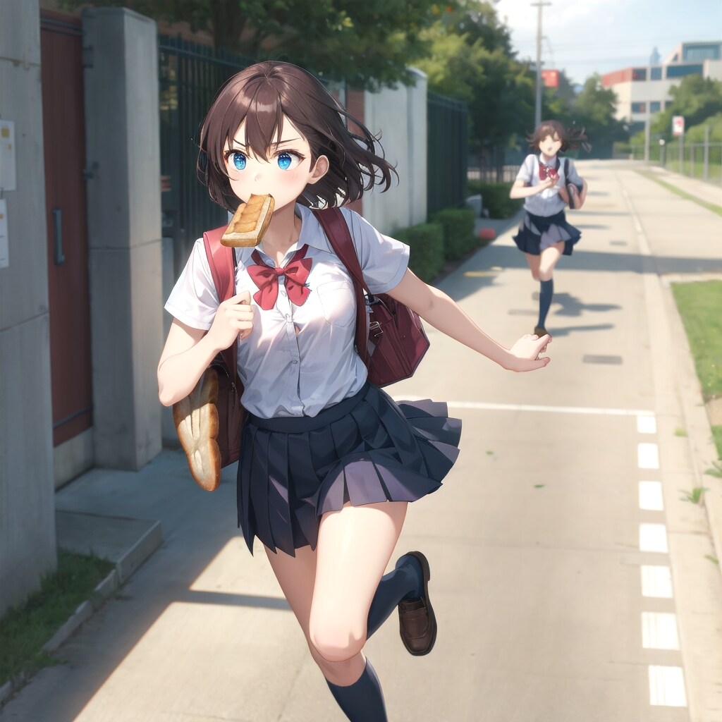 わー！遅刻遅刻ー！