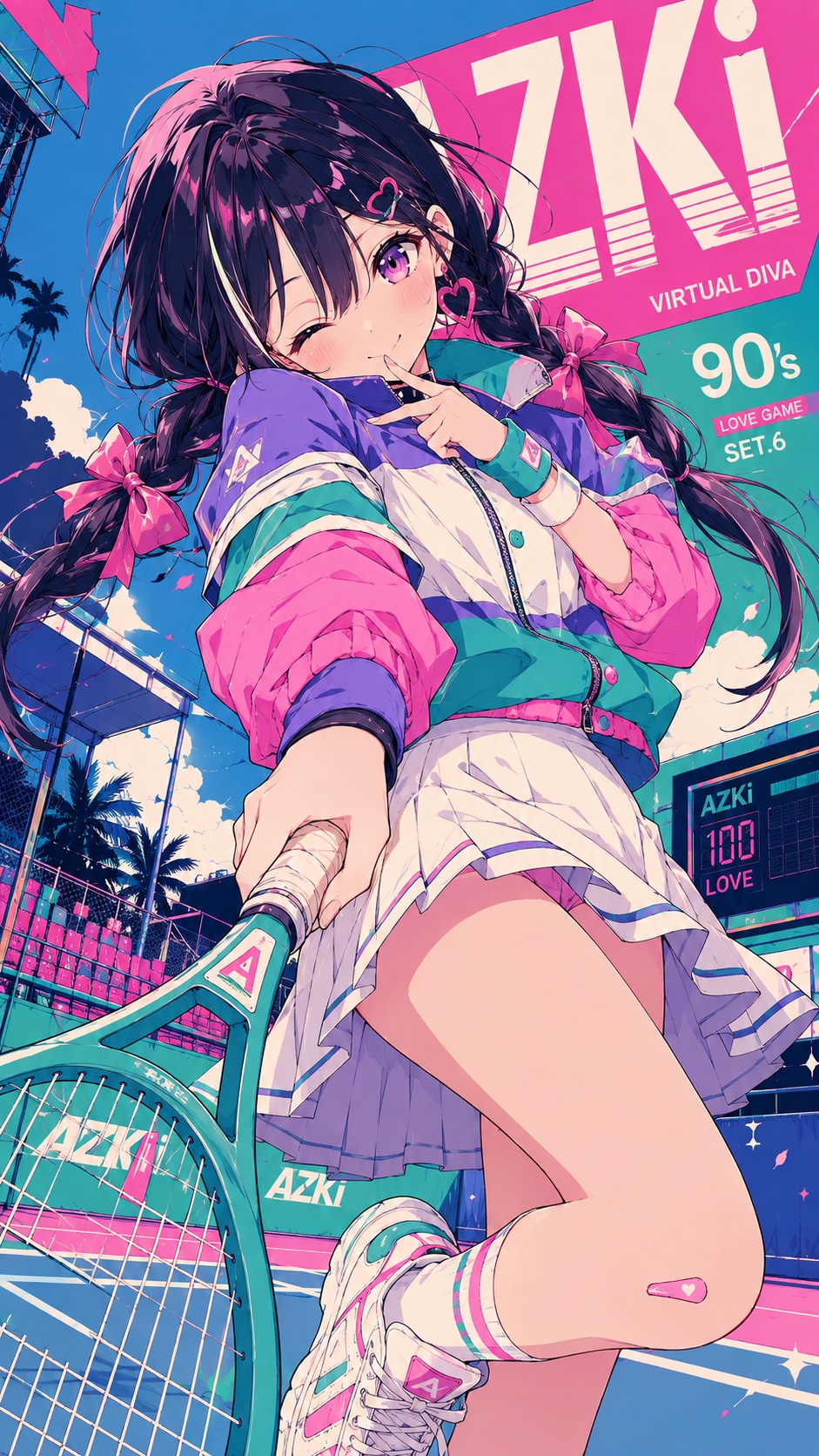 壁紙呪文紹介  🎨 アーティスティックな「90sアニメ×モダンポップ」