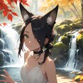 紅葉と狐娘 2枚目