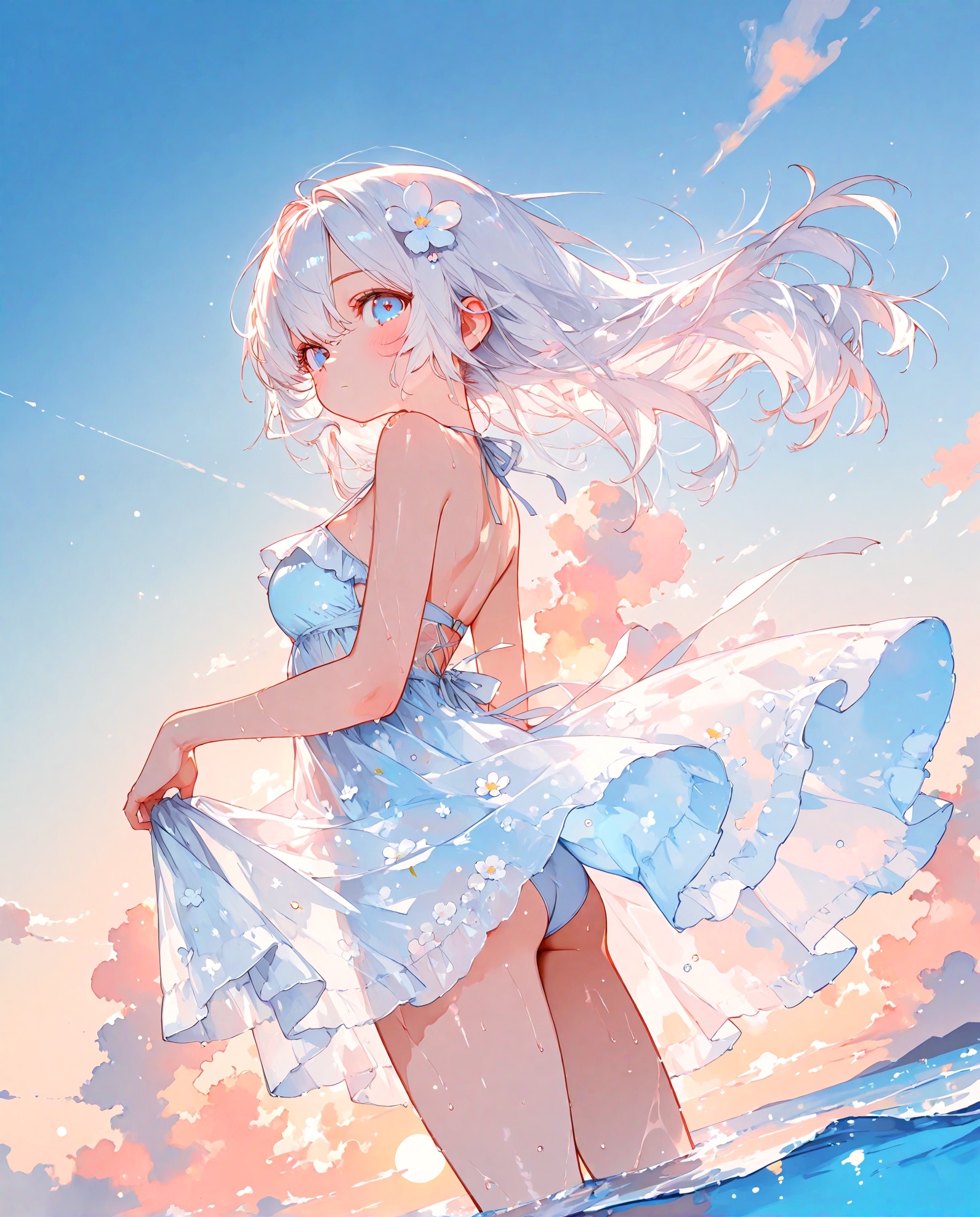 海辺の水着少女 | の人気AIイラスト・グラビア