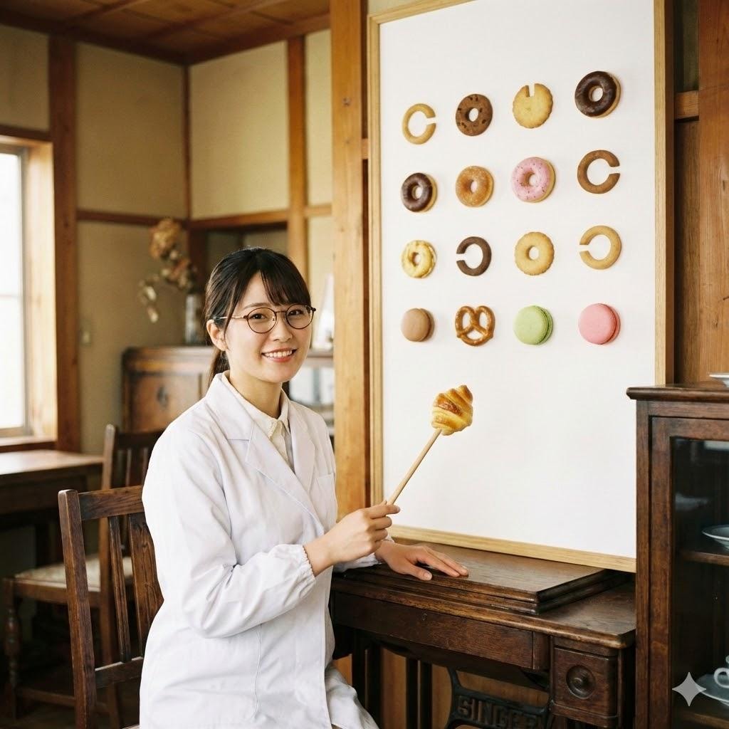 お菓子とパンで視力検査