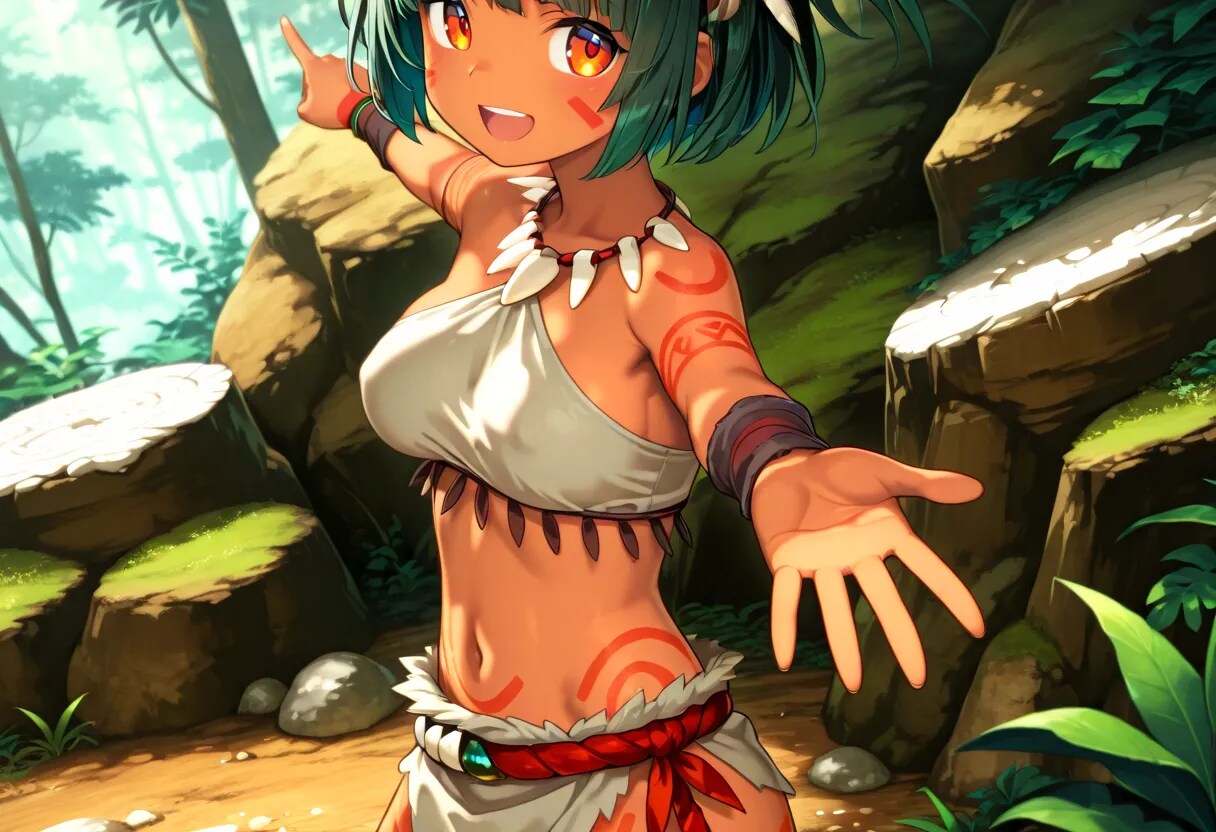 部族ちゃんに道案内される