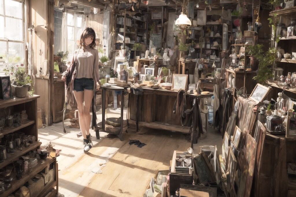 商品の多すぎる骨董屋の看板娘