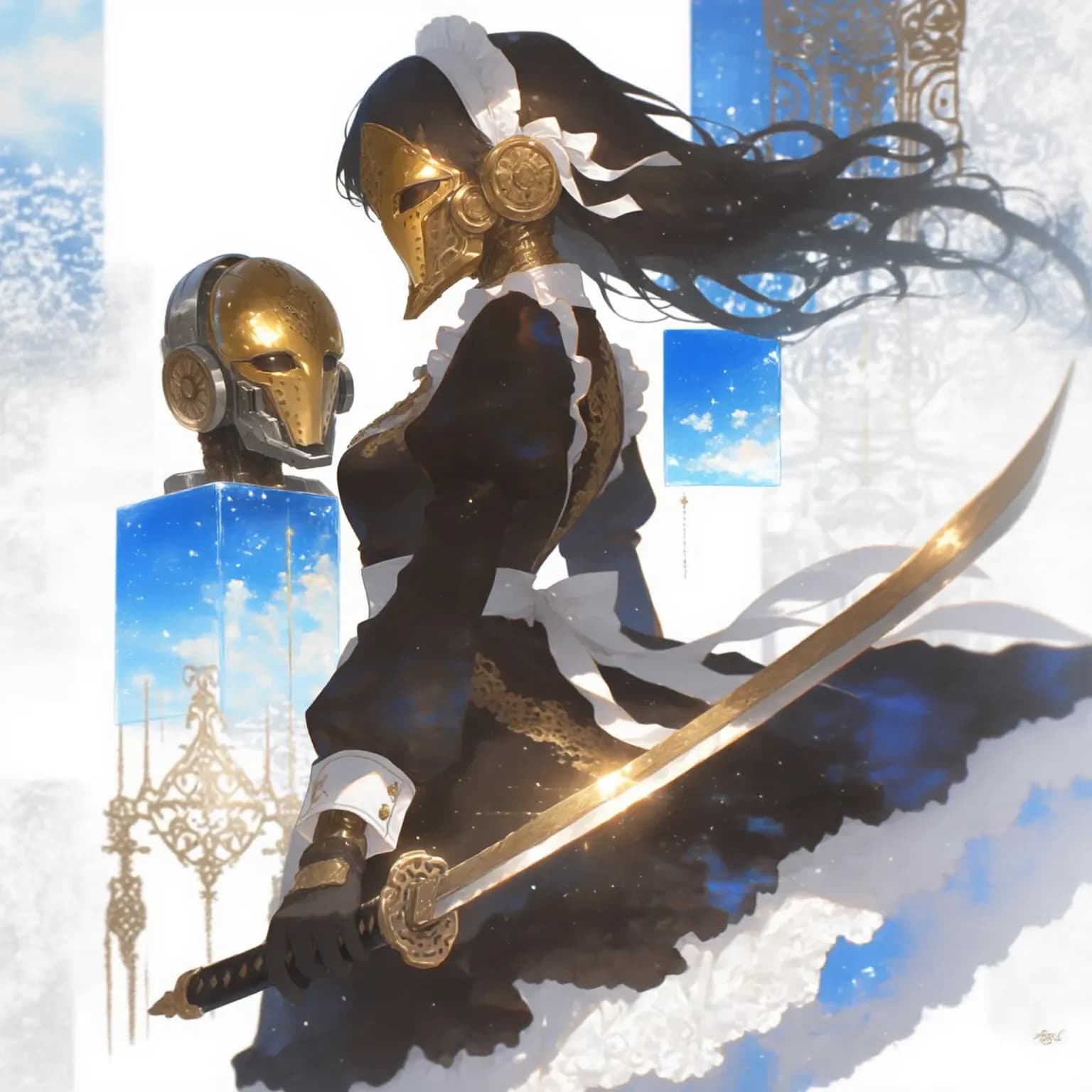 鉄仮面メイド | の人気AIイラスト・グラビア