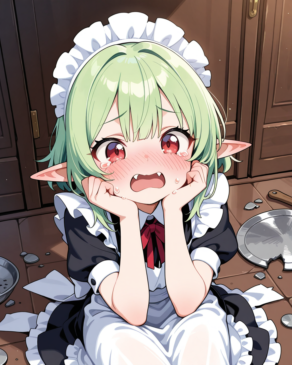 慣れないエルフメイド