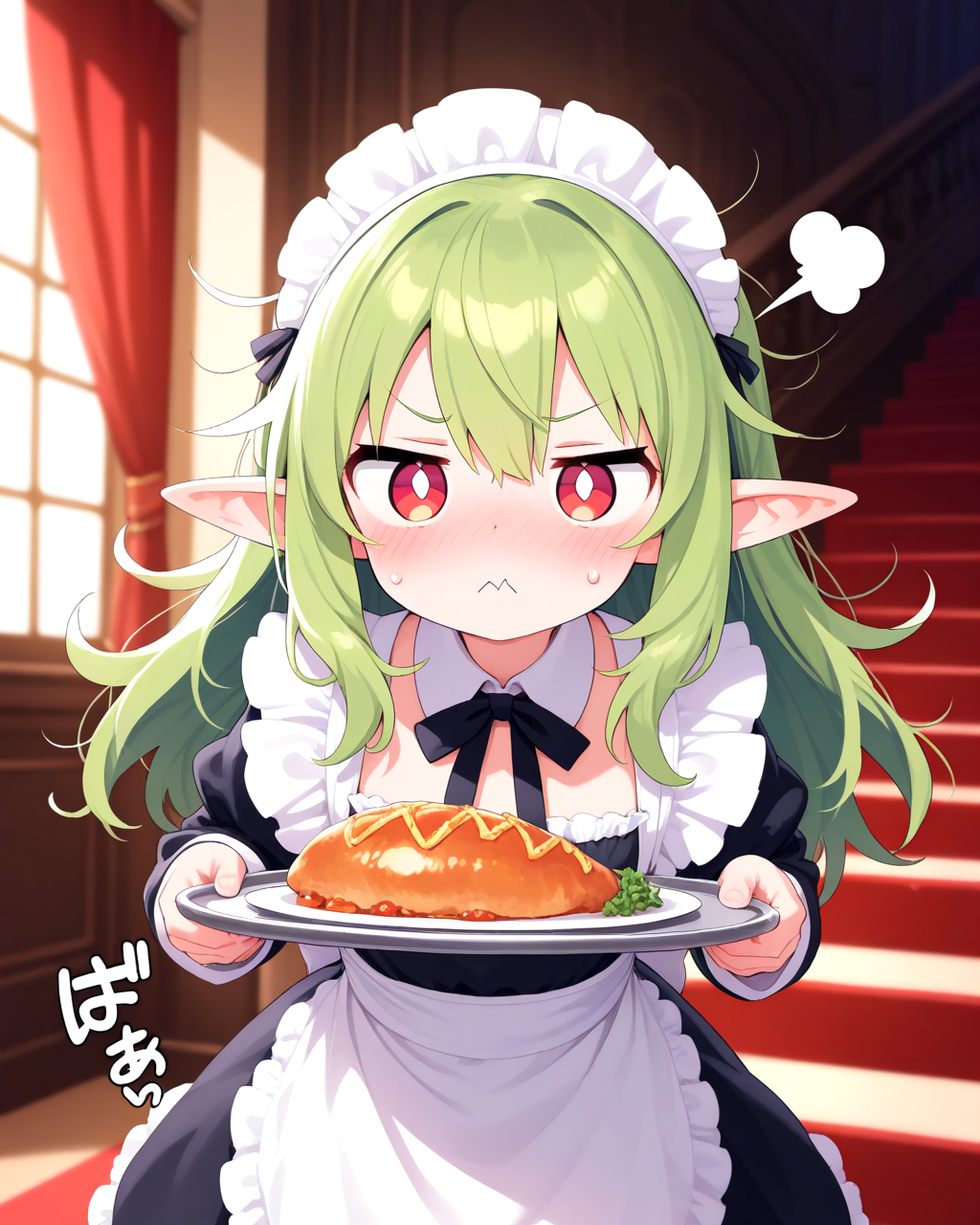 慣れないエルフメイド