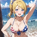 星条旗ビキニでハラショー🇺🇸👙 3枚目