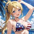 星条旗ビキニでハラショー🇺🇸👙 4枚目