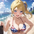 星条旗ビキニでハラショー🇺🇸👙 2枚目