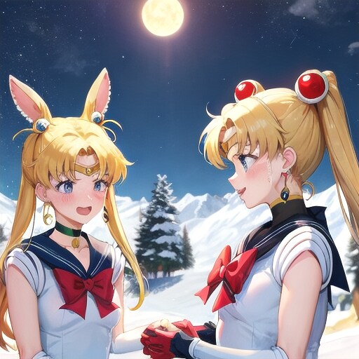 月野うさぎ、スキー場へ行くと…