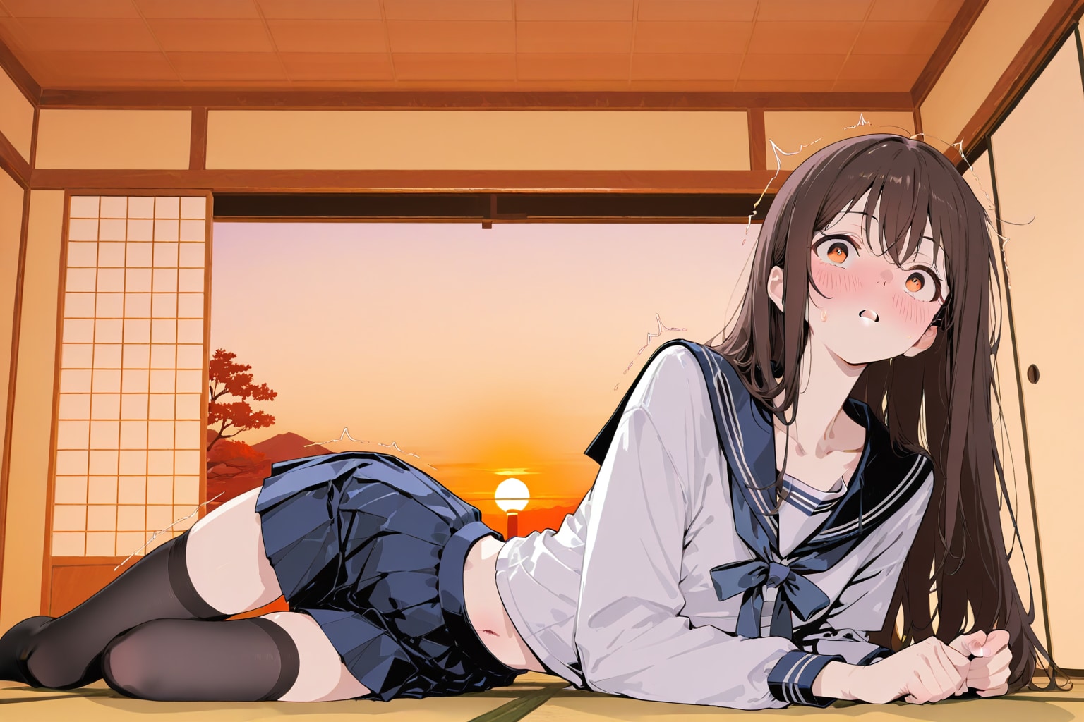 畳の上のグラビア #優等生JKの無自覚セクシーポーズ