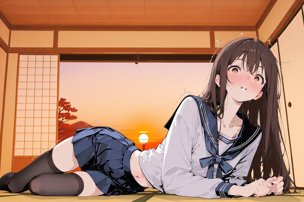 畳の上のグラビア #優等生JKの無自覚セクシーポーズ