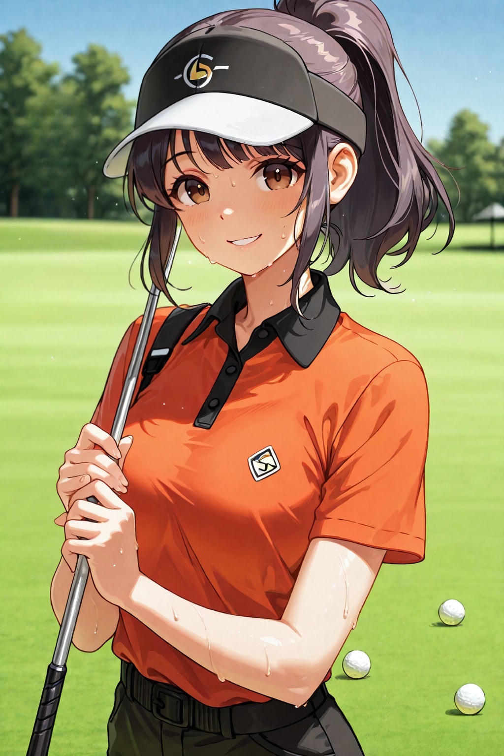 ゴルフ場記念日の新人女性プロゴルファー⛳️❤️