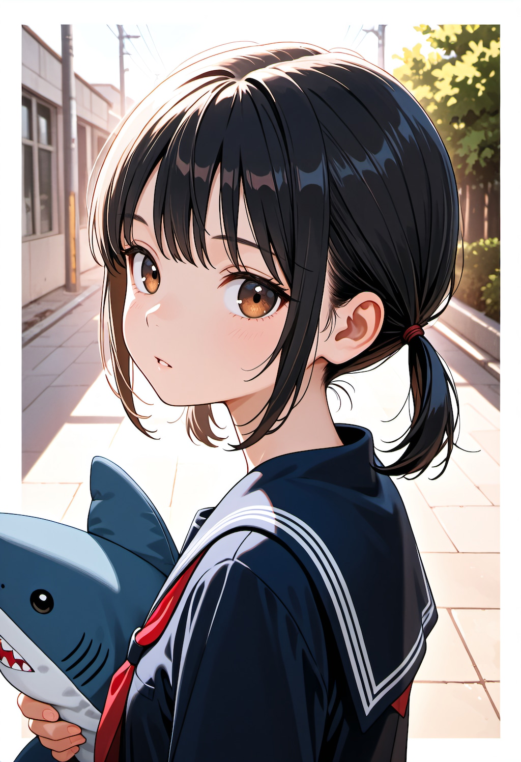 夕陽にほどけるポニーテール