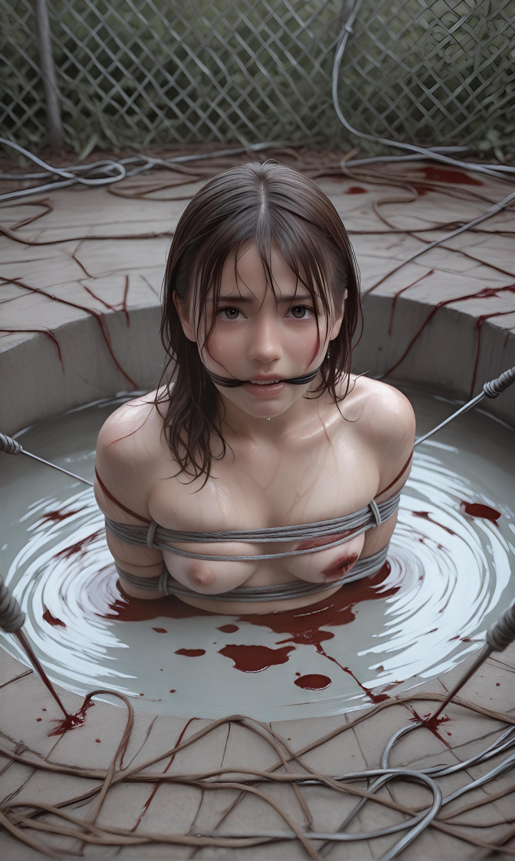 148、今日からここがオマエの風呂場となる……これから毎日この汚ねぇ泥水で身体を洗うんだ！