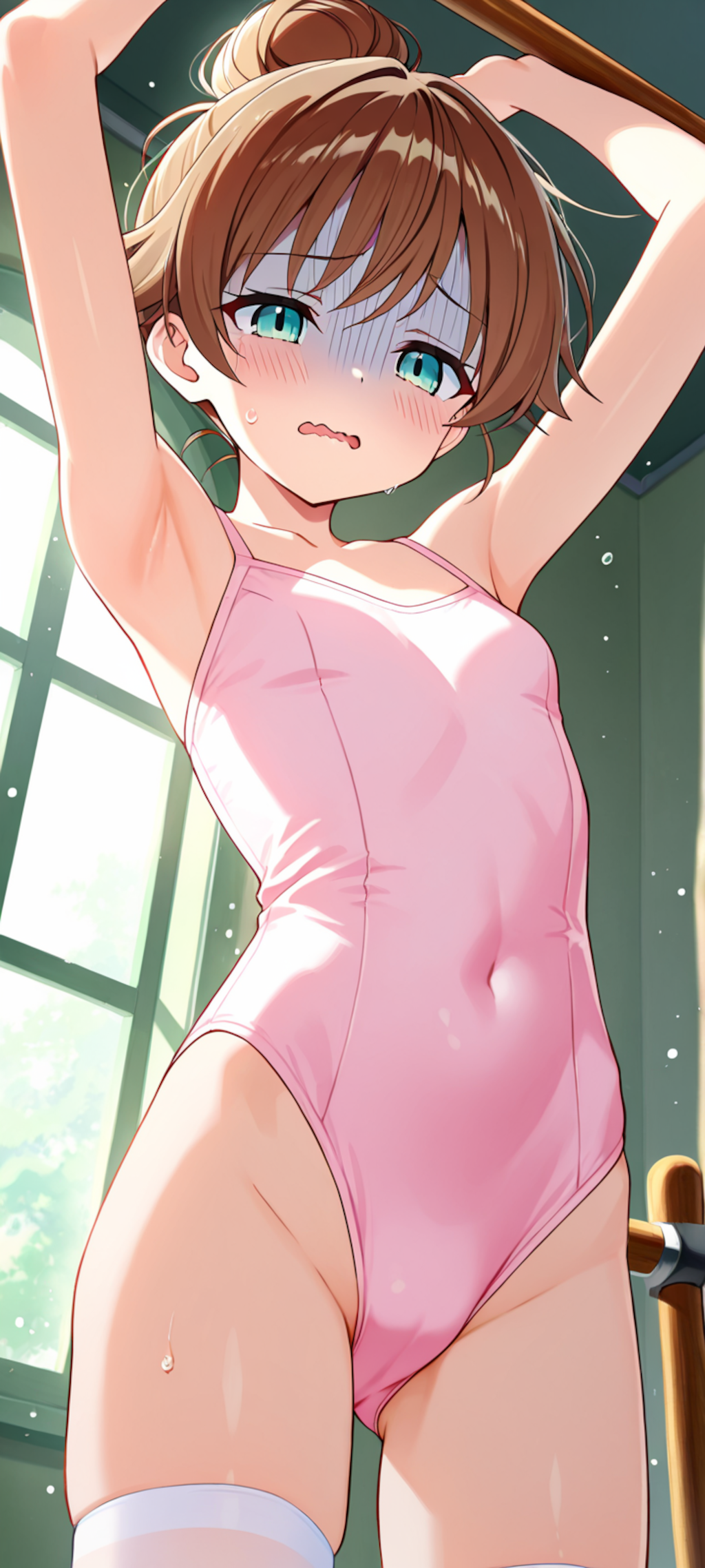 練習が厳しすぎて青ざめる少女