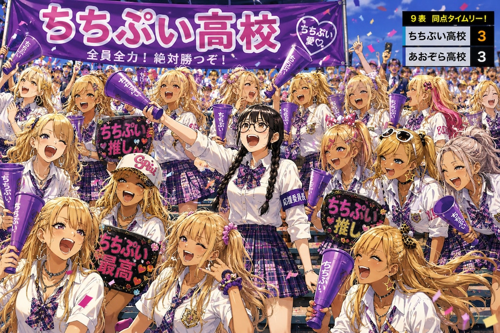 応援席から中継