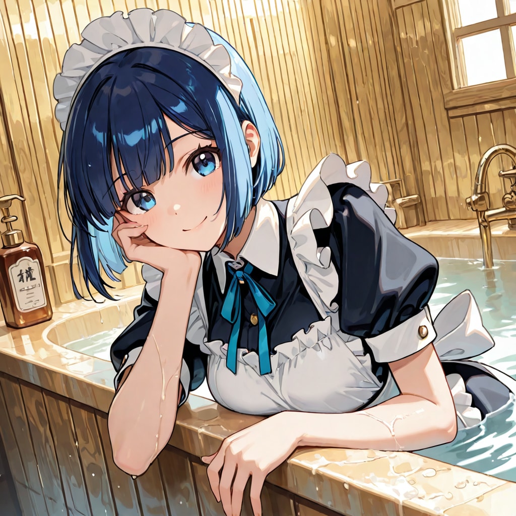 メイドがね洗ってくれる銭湯だ　弾