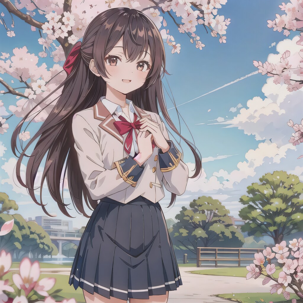 黒髪ロングでブレザーの少女２８