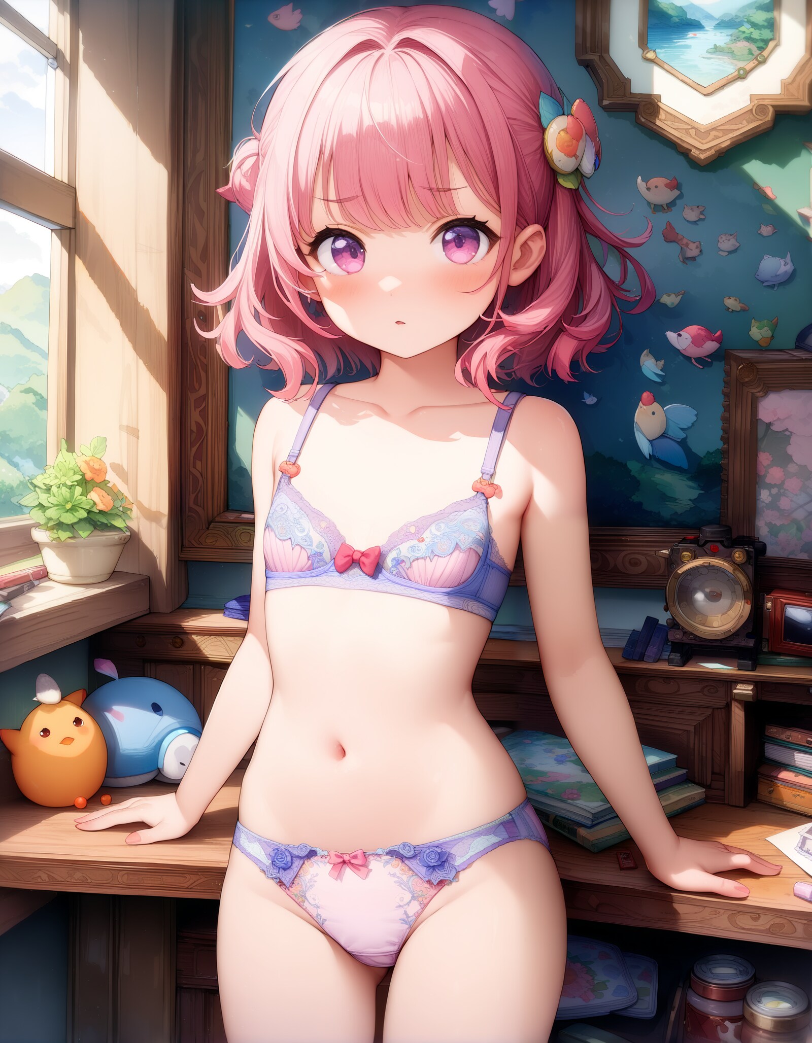 ポン出し "1girl, underware" ちゃん