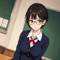 眼鏡っ娘研究：ボブ04 2枚目