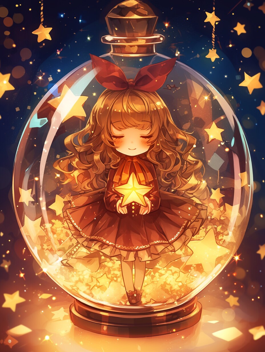 「瓶詰の少女」黄07 | の人気AIイラスト・グラビア