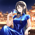 ユリママ　瑠璃チャイナドレスセレクション 10枚目