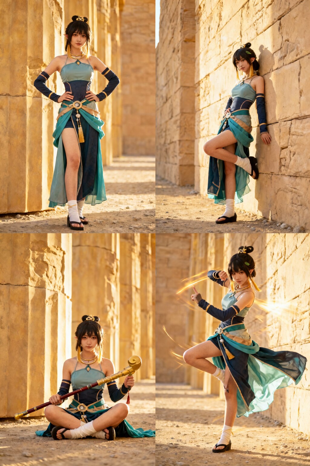 複数ポーズのコスプレ少女20251012