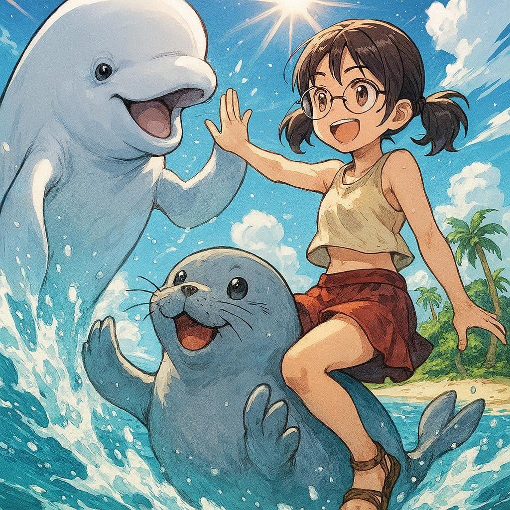 のびかちゃんと無人島の白鯨