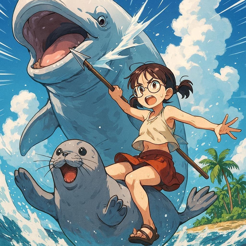 のびかちゃんと無人島の白鯨