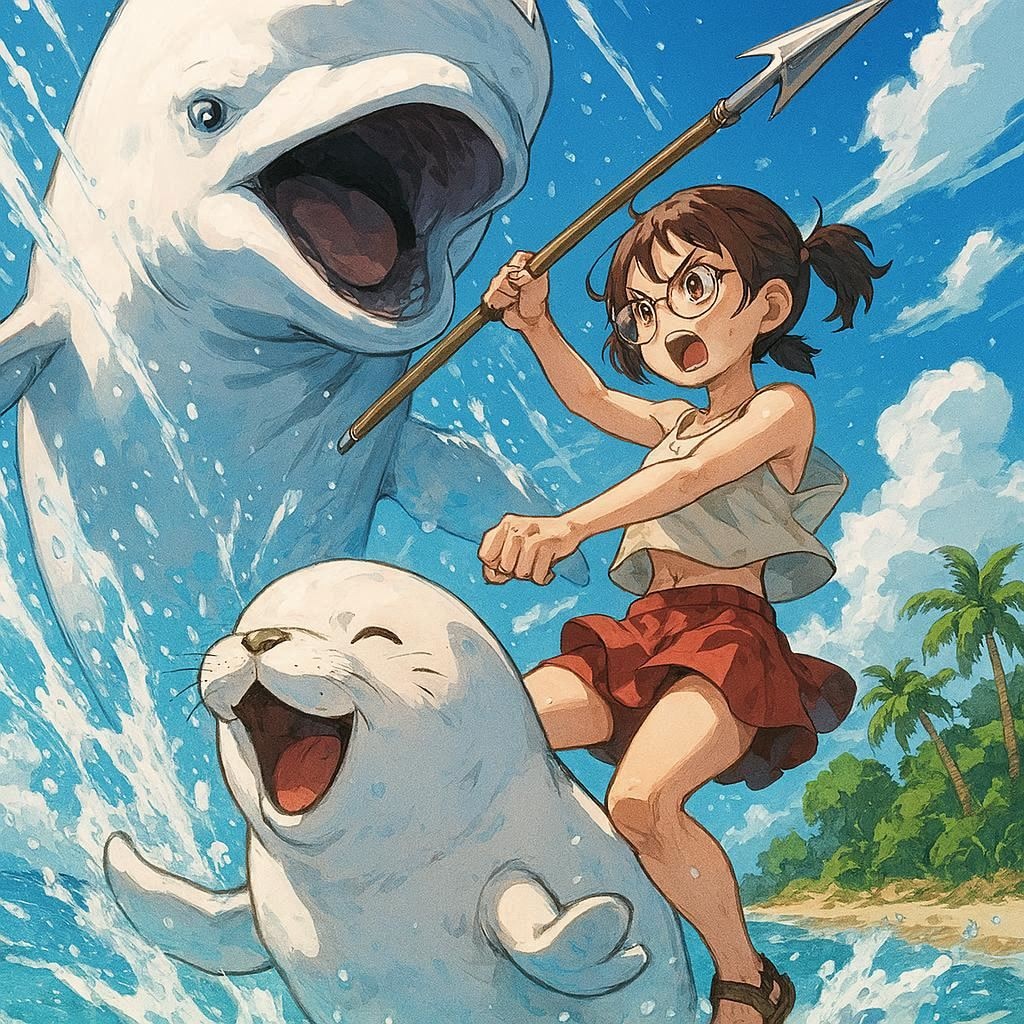 のびかちゃんと無人島の白鯨