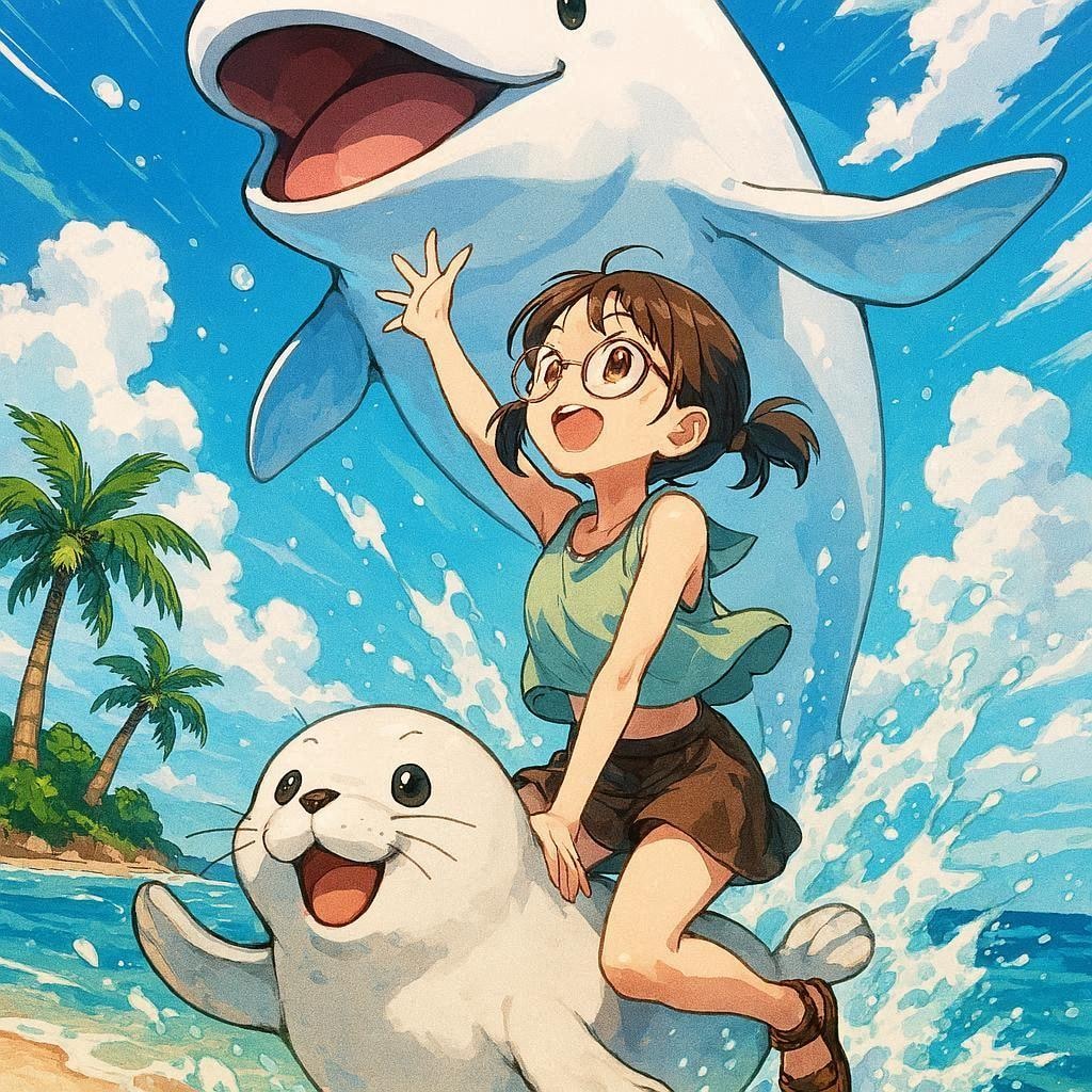 のびかちゃんと無人島の白鯨