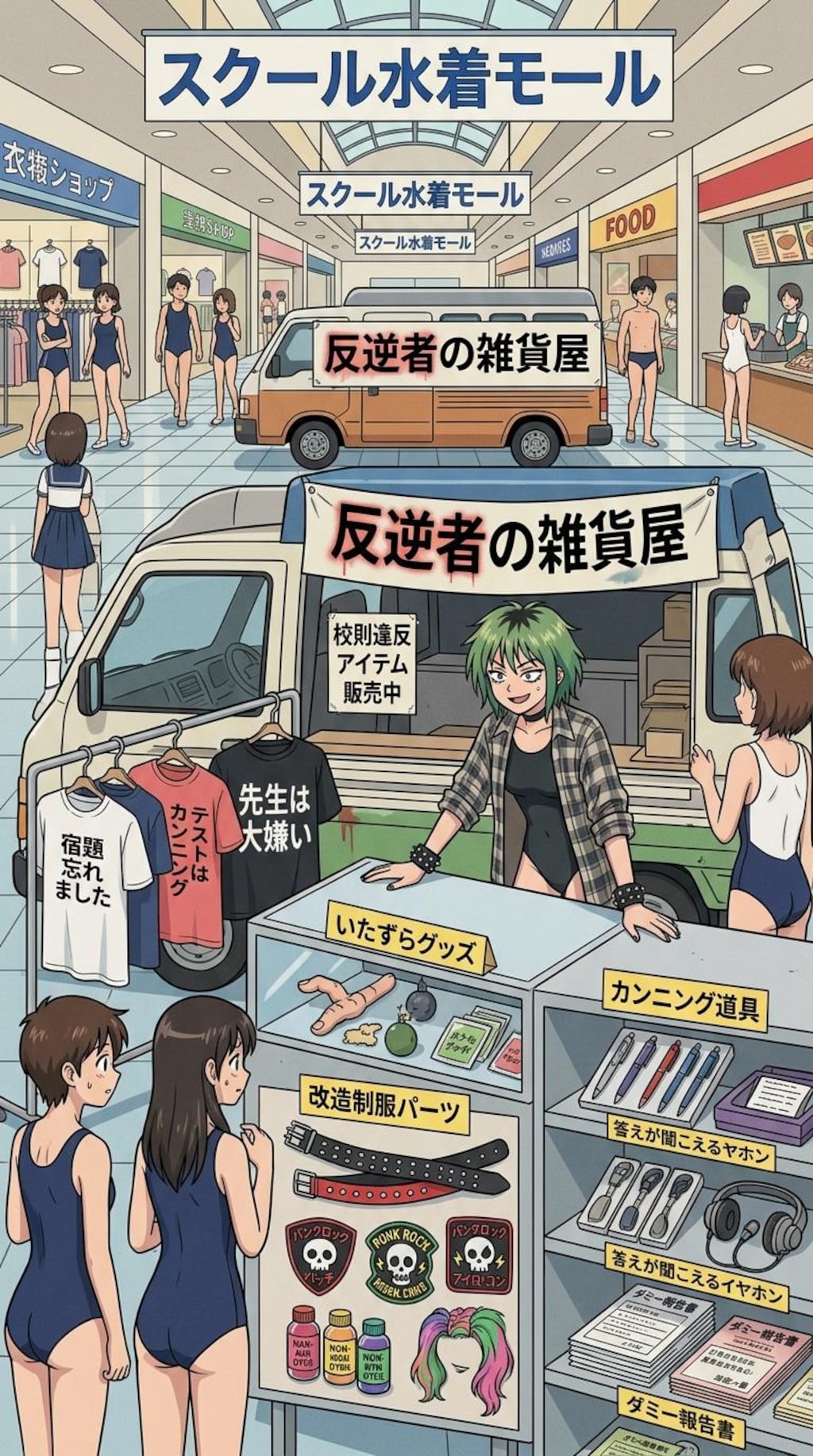 スク水モールで不適切な移動販売店