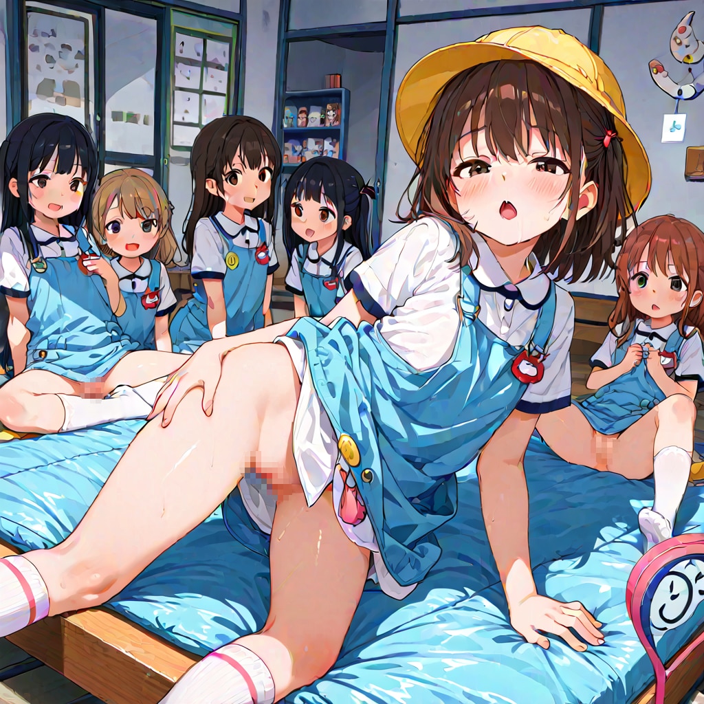 [12枚] 「セーンセ、こっち見て。ビックリした？勃っちゃった？ヌいてあげようか？もうもしかして出ちゃった？じゃあお掃除フェラしたげるからこっちおいでよ♥」（ハーレム・シャッフル１０２）