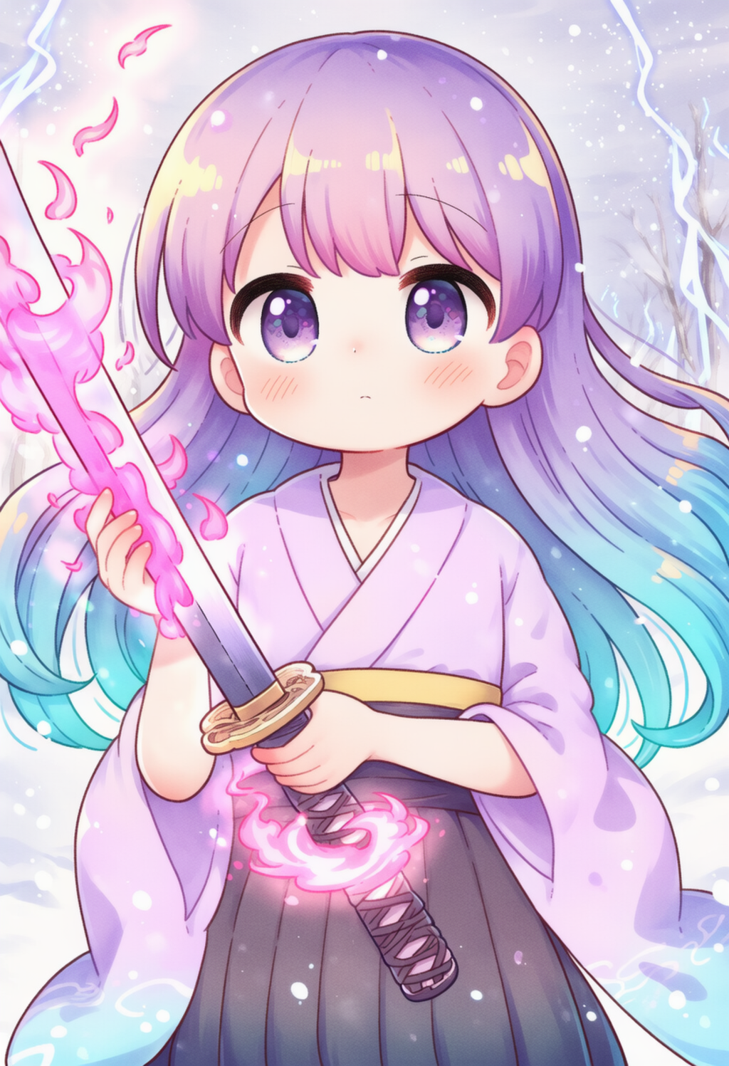 ロングヘアの紫音ちゃん