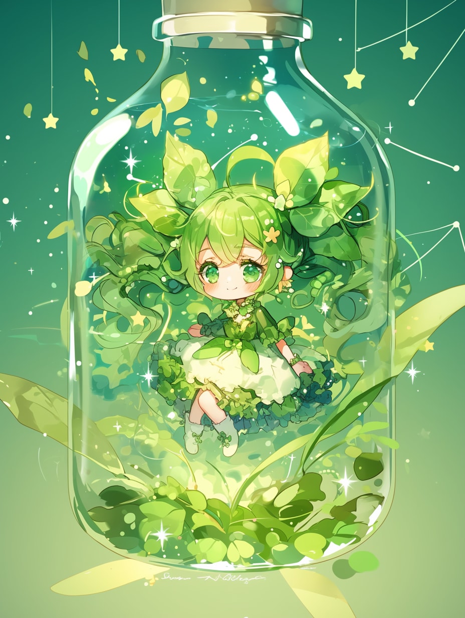 「瓶詰の少女」碧41 | の人気AIイラスト・グラビア