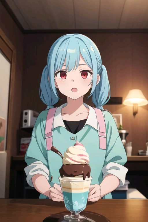 家パフェ楽しんで | の人気AIイラスト・グラビア