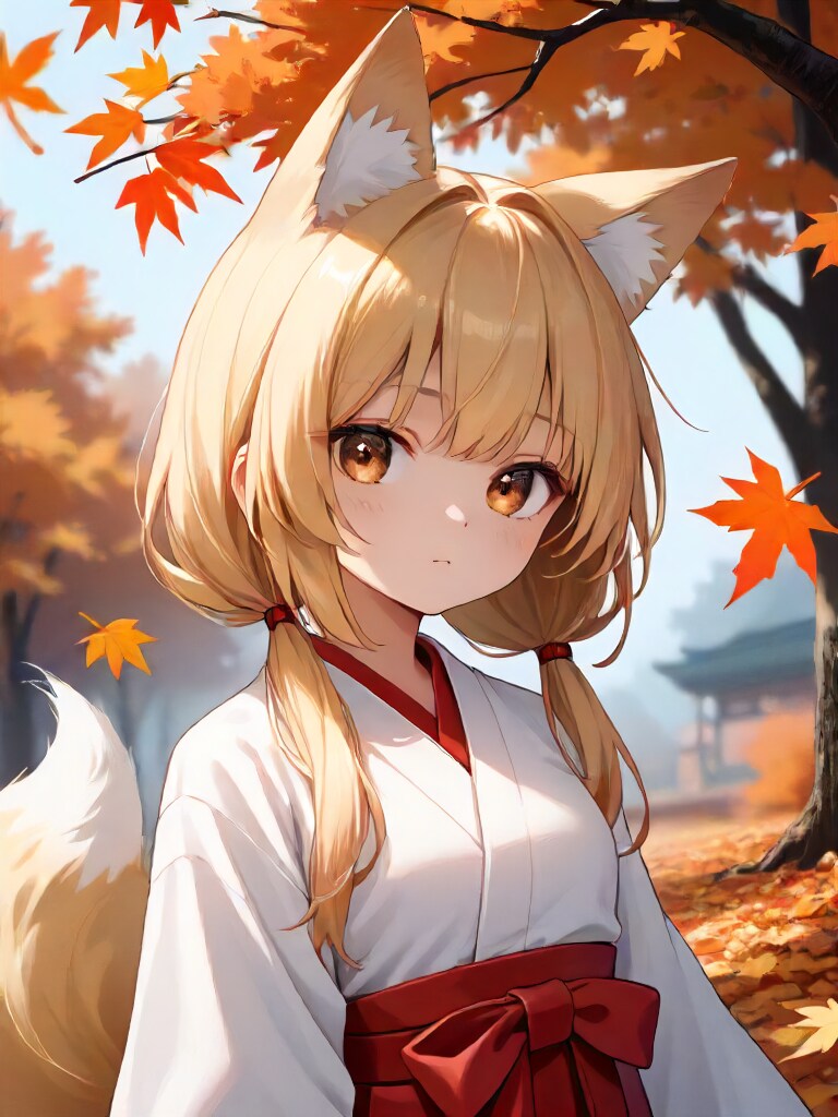 狐巫女 | の人気AIイラスト・グラビア