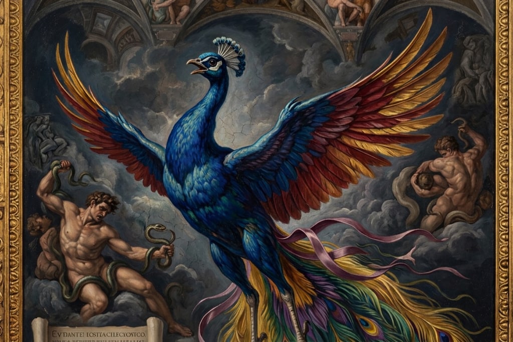 【 L'uccello veniva chiamato pavone o averla. 】