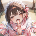 和メイド舌射 6枚目