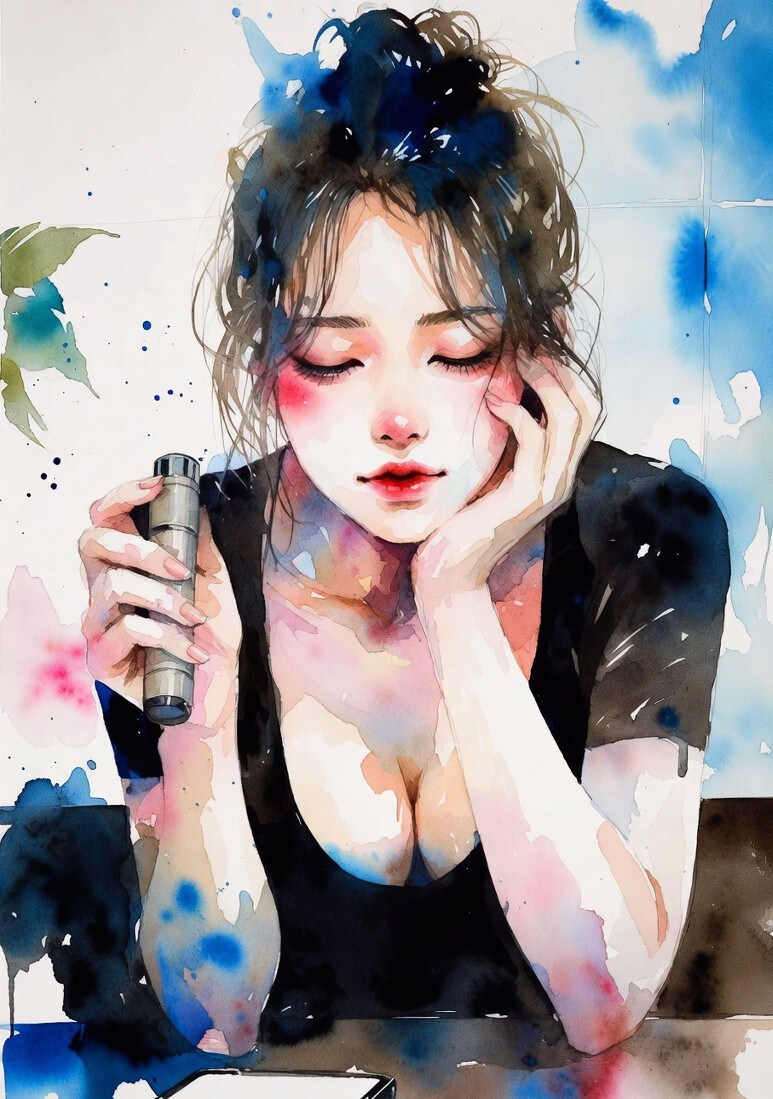 水彩画風OL