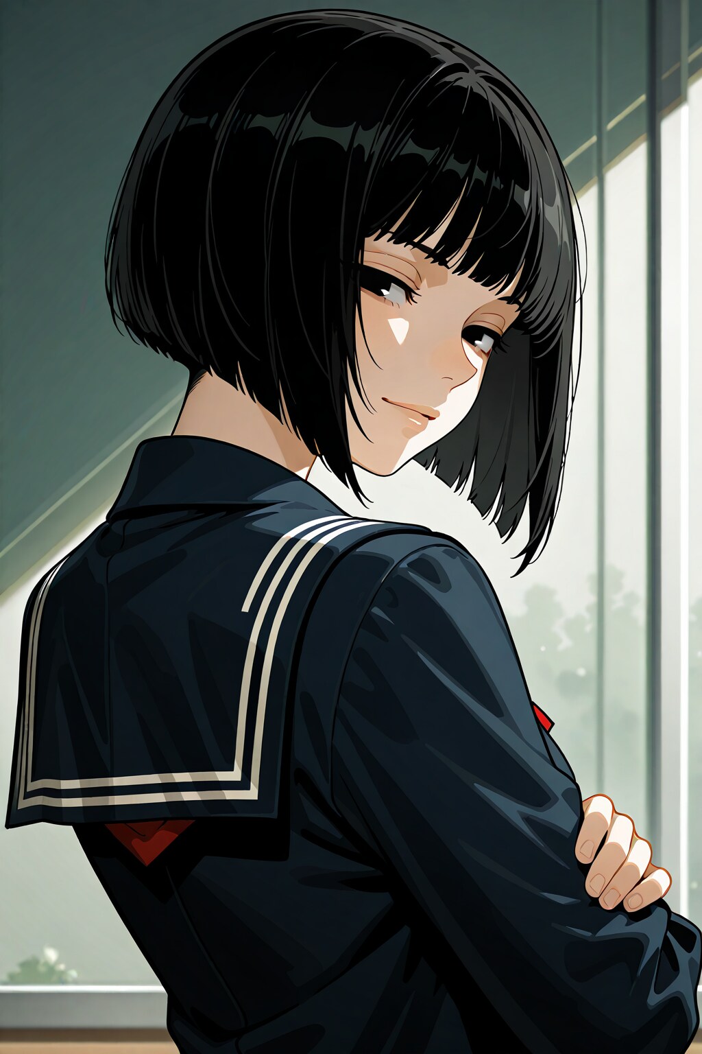 不意の笑み