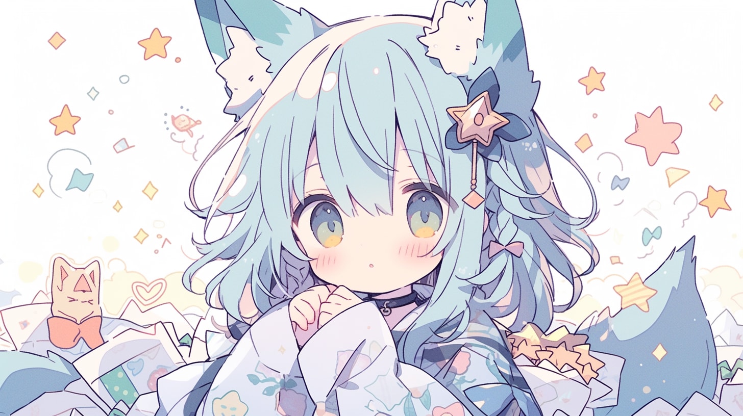 星降る夜のキツネ娘の贈り物 | の人気AIイラスト・グラビア