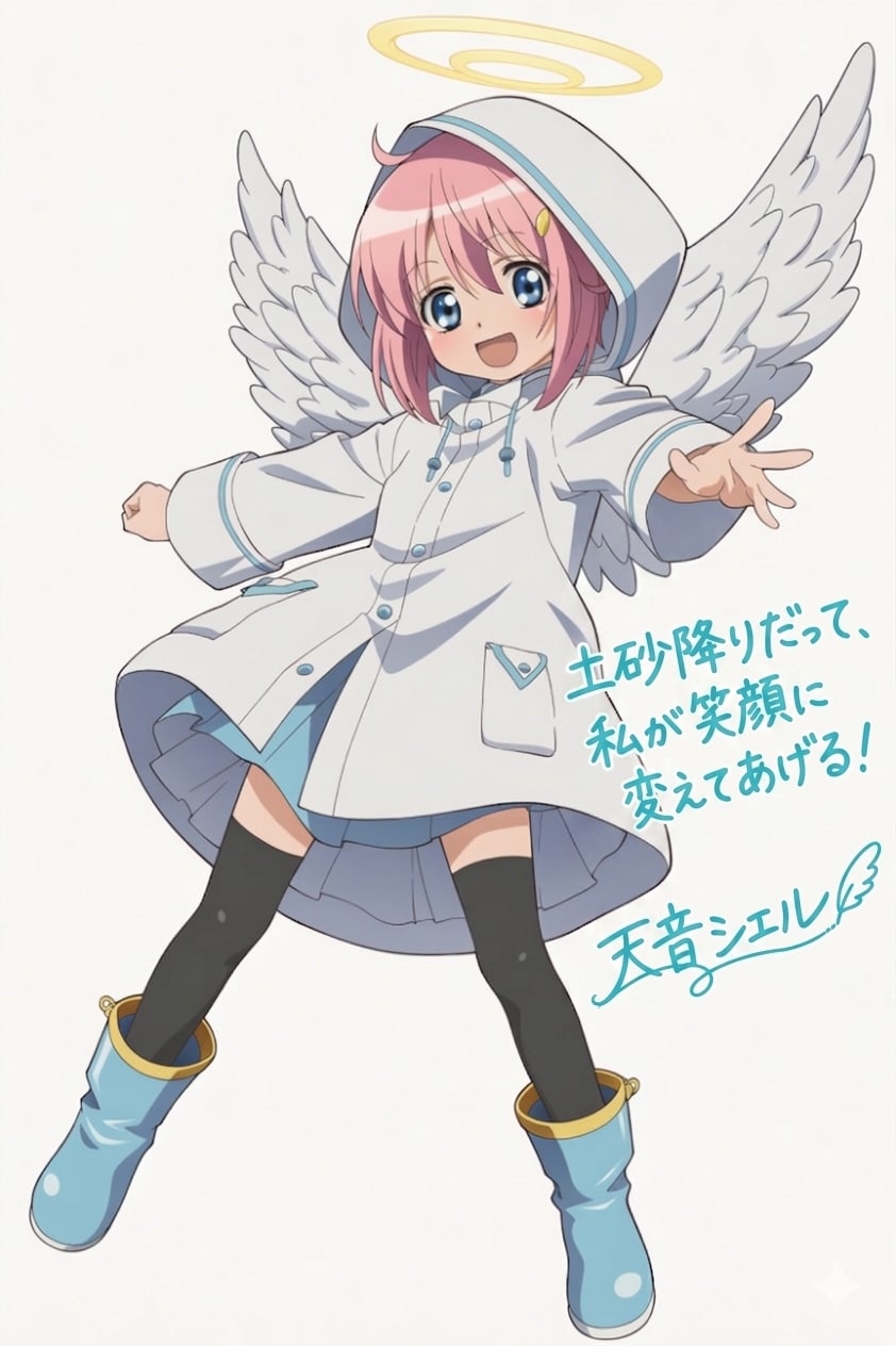 レインコート天使さんの手書きメッセージ | の人気AIイラスト・グラビア