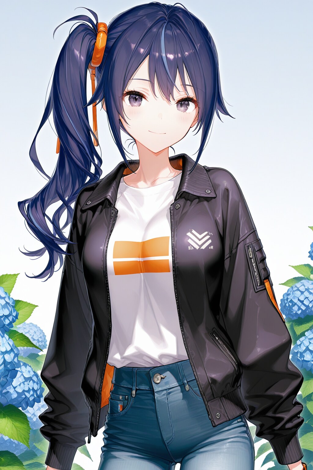 紫陽花　サイドポニー