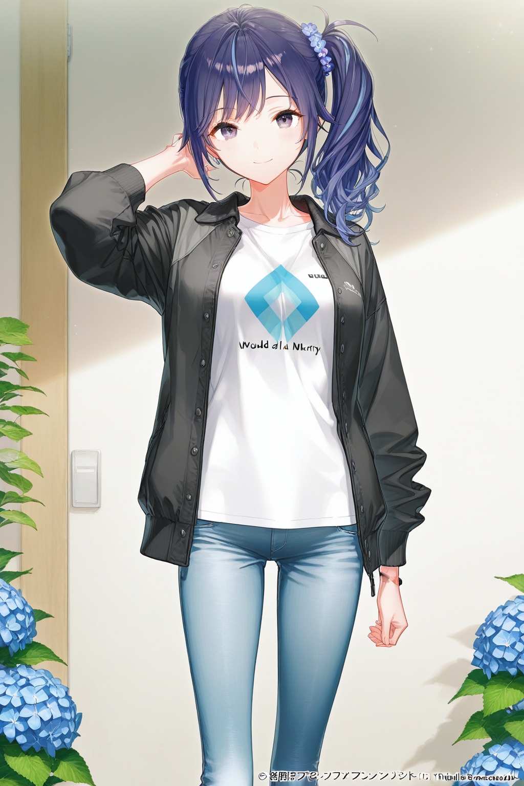 紫陽花　サイドポニー